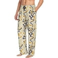 thumbnail image 2 of Uemuo Snake And Floral Pattern Men's Wide Leg Palazzo Lounge Pants with Pockets Light Weight Loose Comfy Casual Pajama Pants-Large, 2 of 9