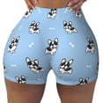 thumbnail image 2 of Picia French Bulldog Puppy Printed Workout Shorts for Women Seamless Scrunch Butt Lifting High Waisted Yoga Gym Booty Running Moisture-wicking Short Pants-Small, 2 of 9