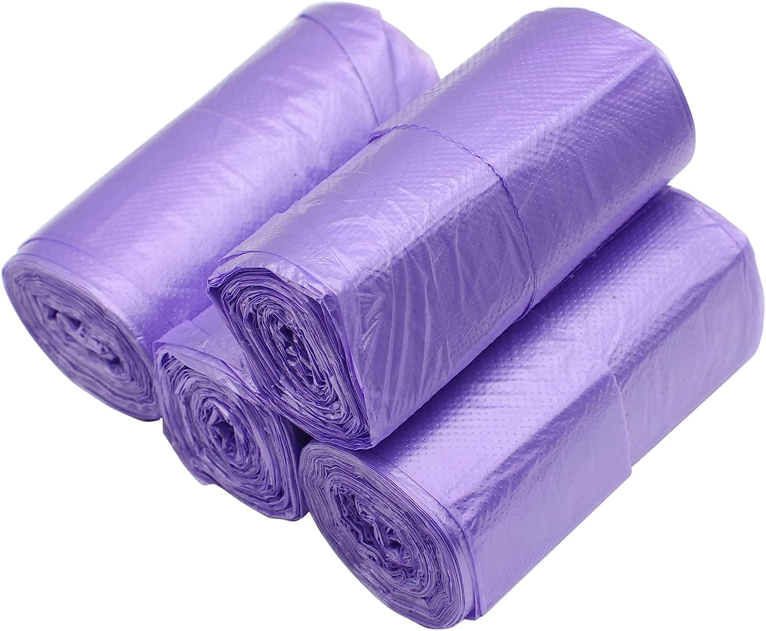 JLSJ Kitchen Garbage Bags and Purple Trash Bag, 75 Counts Kitchen Trash