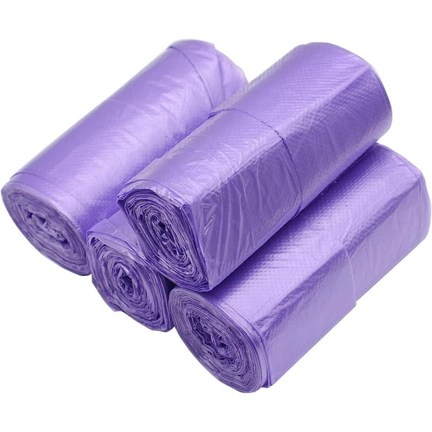 JLSJ Kitchen Garbage Bags and Purple Trash Bag, 75 Counts Kitchen Trash