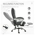 thumbnail image 5 of Dark Gray Office Chair Reclining with Footrest - Adjustable Height Swivel Task Chair for Home Office, Linen Fabric, Ergonomic Design, 265lbs Capacity, 5 of 9