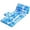 Blue, variant on RHcon Tropical Turtle Leaf Print Inflatable Pool Float with Backrest & Double Cup Holders, Heavy Duty PVC Water Lounger for Adults, Portable Beach Float for Pool, Beach, Summer Parties & Travel