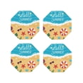 thumbnail image 1 of Vsdgher Hello Summer1 Print Leather Coasters for Drinks, Durable Drink Coasters 4 Set for Tabletop Protection, Luxurious Home Décor and Housewarming Gift-Octagon, 1 of 6