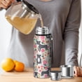 thumbnail image 4 of 20 Oz Boston Terrier Dog with Flower Coffee Tumbler Double Wall Insulated Stainless Steel Water Bottle | Metal Reusable Thermoses Flask with Cup Cap | Leak & Sweat Proof with Anti-Dust Lid, 4 of 7