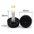 thumbnail image 2 of Adjustable height foot, plastic base, 10 Pack Screw in, 2 of 9