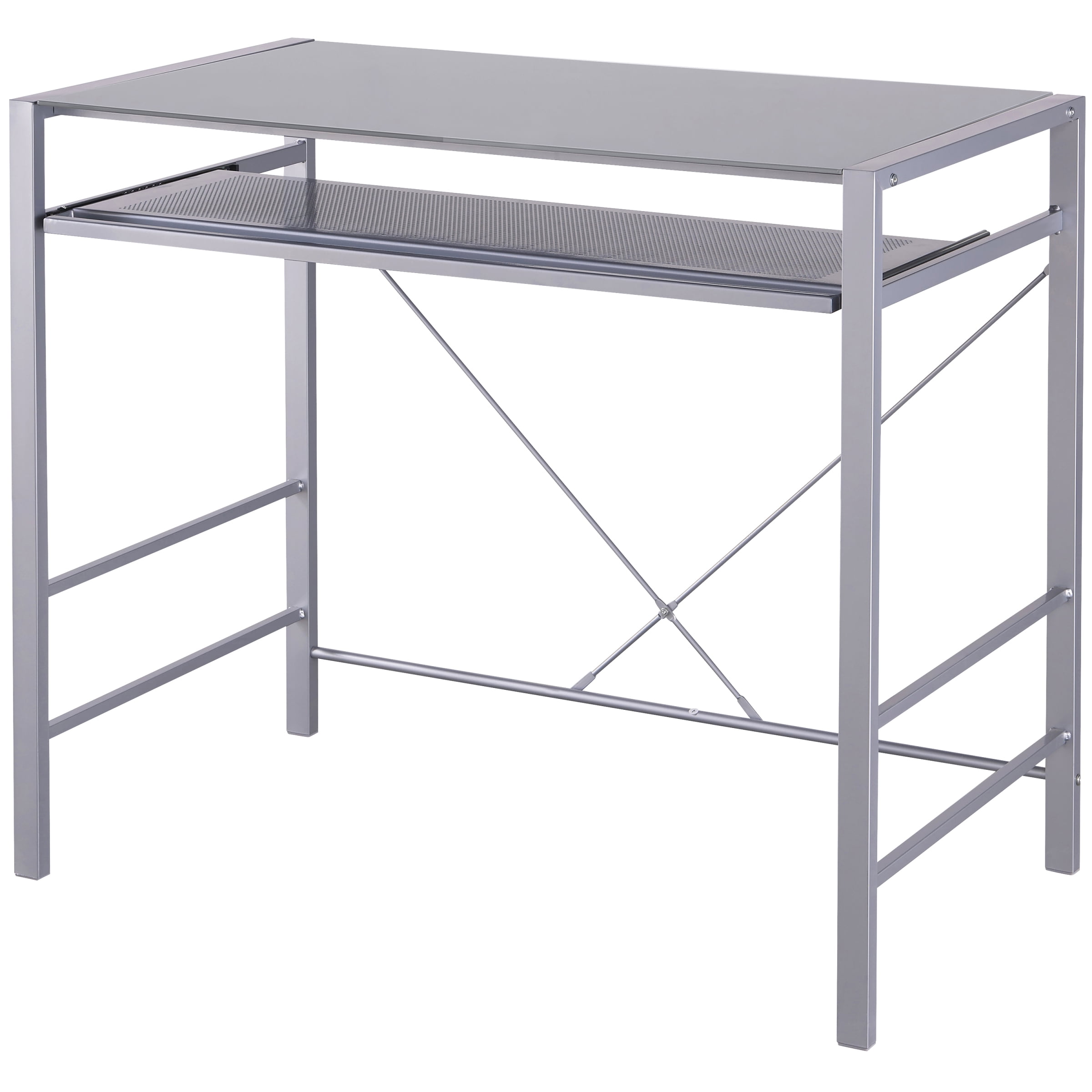 Mainstays Versatile Modern GlassTop Desk, Multiple Colors