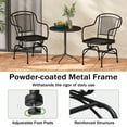 thumbnail image 6 of Auranook Patio Rocking Chairs Set of 2 w/ Metal Mesh Backrest & Seat Armrests Gentle, 6 of 8
