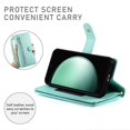 thumbnail image 4 of For Samsung Galaxy A37 5G 6.7-inch Wallet Case Multi-Card Slots Zipper Pocket With Shoulder Strap and Wrist Strap Leather Phone Case,Green,For Galaxy A37 5G, 4 of 7