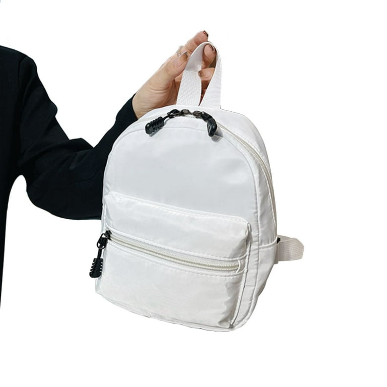 Women's Mini Backpacks Canvas Ladies Shoulder Bag(White) - Walmart.com