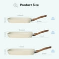 thumbnail image 7 of CONCETTA Non-Stick Cookware Set, Square Frying Pan, Wooden Handle, Suitable For Indoor And Outdoor Camping and Rv Cooking, Gift for Mother's Day, Beige, 7 of 7