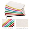 12 Pieces Multipurpose Canvas Cosmetic Bag Makeup Pouches with Zipper