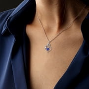 Beautlace 925 Sterling Silver Birthstone Necklace Rose Flower Heart Pendant Jewelry Christmas Valentines Mothers Day Gifts for Women Mom Wife/Lover