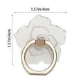 thumbnail image 3 of Universal Metal Finger Ring Phone Grip with 360- Rotation and Floral Design Kickstand Holder for Smartphones, 3 of 7