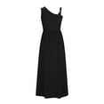 thumbnail image 5 of Lmnyox One Shoulder Cocktail Dress for Women Flowy Sleeveless Midi Dress Summer Party Club Dress, 5 of 6