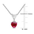 thumbnail image 2 of 3/5 Carat (ctw) Lab-Created Ruby Heart Pendant Necklace in 10K White Gold with Chain, 2 of 4