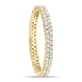 thumbnail image 2 of SZUL Women's 1/2 Carat TW Double Row Diamond Eternity Band in 10K Yellow Gold, 2 of 5
