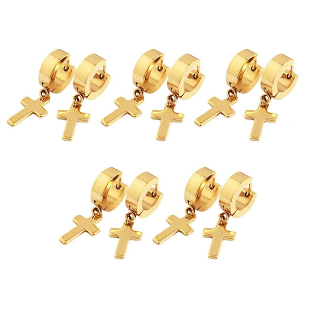 Qarigey 5 pares de pendientes cruzados pendientes de gota exquisitos Clip de oreja para fiestas de Navidad Día de San Valentín fiestas de Ropa, zapatos y accesorios Miscelánea Tipo 3