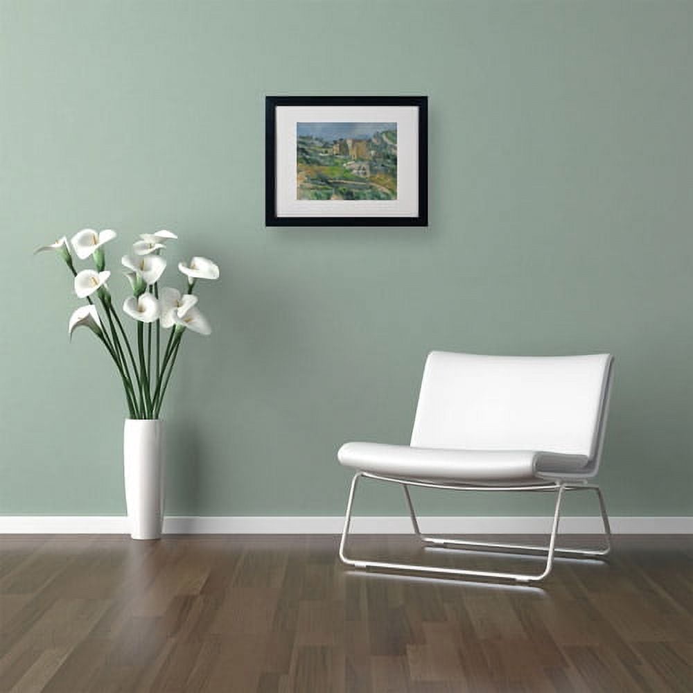 Trademark Fine Art "Houses In the Provence 1833" Canvas Art by Paul Cezanne, Black Frame