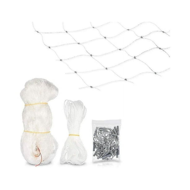 Red de seguridad para gatos Apuakthei - Red de protección transparente para balcones - Malla antifugas para ventanas y terrazas - Sin taladrar (1 unidad, blanca)