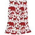 thumbnail image 2 of Vsdgher red plaid Moose Bunny bear Ultra-Soft Micro flannel Blanket Throw Blankets for Couch Sofa, Bed (4 sizes)-40"x30", 2 of 7