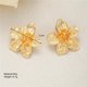 thumbnail image 2 of Punk Vintage Metal Petal Flower Stud Earrings for Women Girls Trend Goth Geometric Piercing Earring Jewelry Gifts, 2 of 3