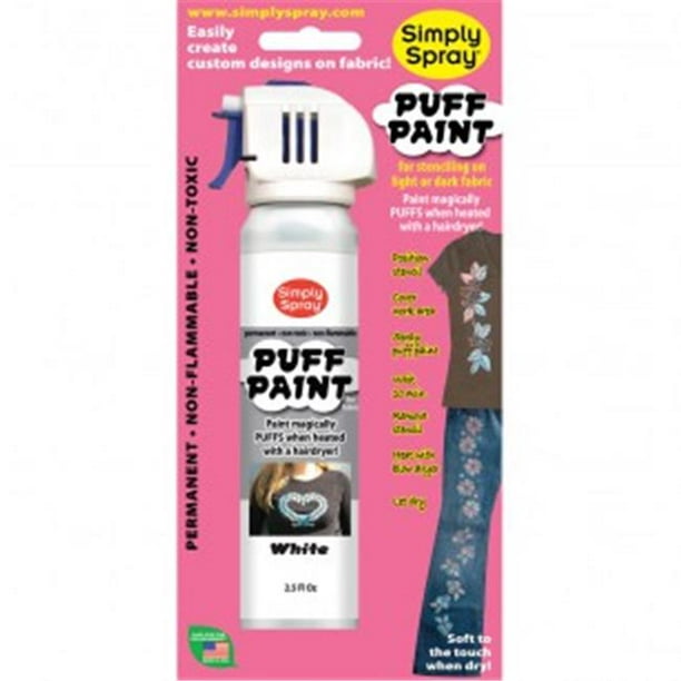 Deval Products SS3804-006P Puff Tissu Peinture Spray&44; Blanc