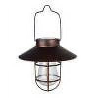 Lámpara de araña LED de jardín impermeable con linterna solar retro para acampar (bronce)