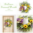 thumbnail image 6 of Adeeing 20in Spring Sunflower Wreath for Front Door Artificial Flower Door Wreath with Labender for Home Decor, Summer, 6 of 8
