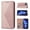 Rosegold, variant on Case for iPhone 14 Pro, Magnetic Matte Premium PU Leather Stand Flip Cover with Card Slots and Wallet, Shockproof and Full Body Protection Compatible with iPhone 14 Pro - Black