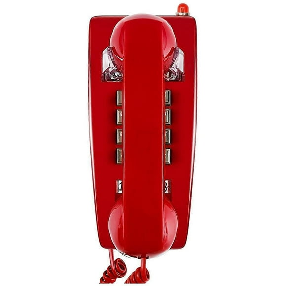 Classic Wall Phones for Landline with Mechanical Ringing, Single Line 2554 Wall Telephone with Voicemail Indicator