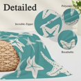 thumbnail image 3 of Turquoise Starfish Coastal Throw Pillow Cover 20 x 26 Inch Decorative Pillow Cover Nautical Summer Ocean Abstract Art Lumbar Pillowcase Seasonal Rectangle Cushion Case for Couch Sofa Bed Living Room, 3 of 9