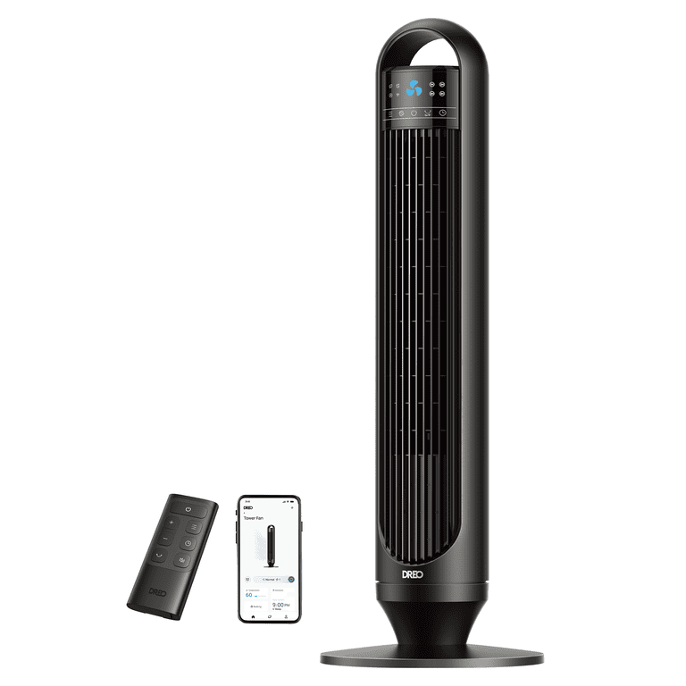 DREO 32-inch Smart Tower Bladeless Fan with Remote, 90