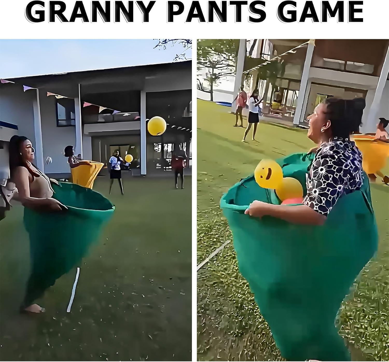 Granny Pants Yard Game, 2025 New Granny Pants Outdoor Game with Bouncy Balls, Giant Outdoor Games for Adults and Family, Funny Party Yard Games