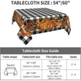 thumbnail image 4 of Fall Tablecloth Square 54x54 Inch Black White Buffalo Plaid Table Cloth,Stain Resistance Thanksgiving Day Pumpkin Harvest Table Covers for Kitchen Dining,Small Tablecloth for Party Picnic, 4 of 6