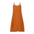 thumbnail image 4 of Women Beach Dress Solid Color Sleeveless Backless Camisole Beach Mini, 4 of 6