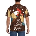 thumbnail image 2 of Rocae Rooster And Chicken for Men's Moisture-Wicking Crew Tee - T-Shirt for Sports, Outdoor Activities, and Casual Wear, 2 of 9
