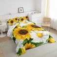 thumbnail image 3 of Castle Fairy Floral Sunflowers 3 Pieces Queen Comforter Set for Teens Female Men,Chic Flowers Blossoms Ultra Soft Bedding Sets,Rustic Vintage Aesthetic Bedding Comforter Set Breathable, 3 of 8