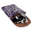thumbnail image 4 of BUNDLE: Travel Crossbody Pouch (Purple Leopard) & Selfie Stick Mini Tripod 2.0 (Gold) - Vegan Leather Smartphone Bag with Removable Shoulder Strap, 4 of 12