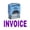 Violet Ink, variant on INVOICE Self Inking Rubber Stamp Office Stationary Custom Shiny Stamp