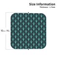 thumbnail image 2 of Bingfone Vintage Green Vintage Peacock Leather Drinks Coasters with Set of 6,Suitable for Home Kitchen,Coffee Cup Coasters Home Gift, 2 of 7