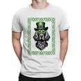 thumbnail image 2 of St. Patricks Day Dog with Shamrock Glasses and Green Hat Men's T-shirt, 2 of 3