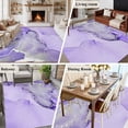 thumbnail image 6 of Purple Marble Large Area Rugs for Bedroom Living Room, Soft Non Slip Carpet Bedside Rug, Modern Abstract Waves Silvery Farmhouse Rectangular Floor Cover Kitchen Accent Rug 5'x8' for Office, 6 of 9