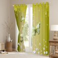 thumbnail image 3 of Castle Fairy Yellow Floral Butterflies Blackout Curtains Set of 2 (52x84 Each) for Kids Children Teens,Dreamy Princess Window Curtains,Crystal Bling Glitter Splash Curtains and Drapes, 3 of 6