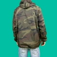 thumbnail image 2 of Pink Dolphin Men's Grizzly Camo Windbreaker Hoodie Jacket - Olive/Brown/Black (Small), 2 of 2