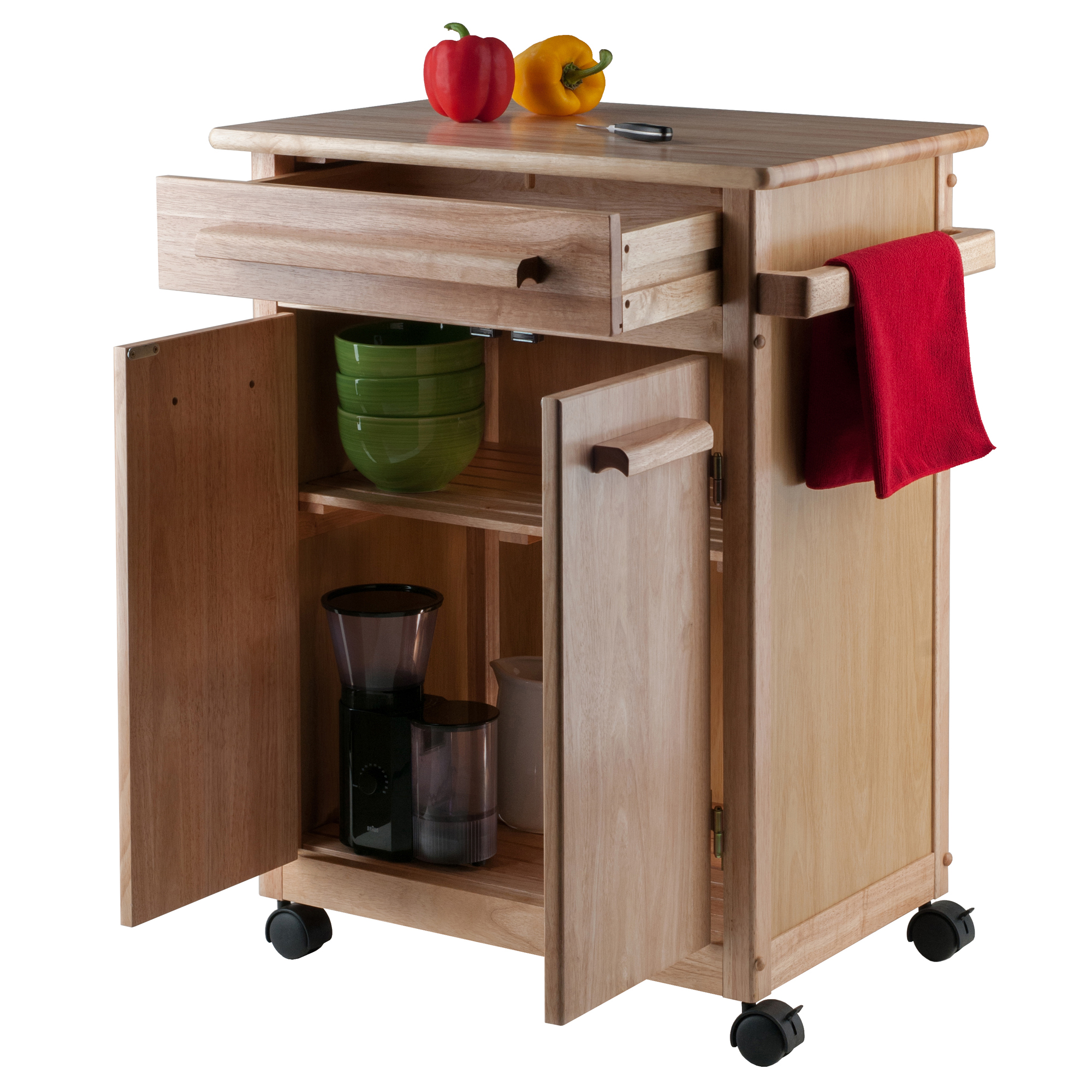 Winsome Wood Hackett Kitchen Utility Cart, Natural Finish - image 3 of 11