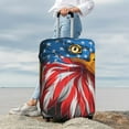 thumbnail image 7 of Logiee Eagle Head With American Flag Print Travel Luggage Cover,Suitcase Protector, Washable Elastic Suitcase Baggage Cover,Closure for Wheeled Suitcase Fit 18-32 Inch Luggage-Small, 7 of 7