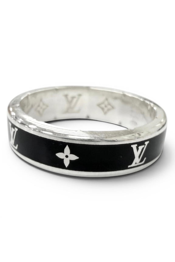 Pre-Owned LOUIS VUITTON M1534L Ring, 2025 model, LV Spike design, AG925 Monogram pattern,...