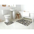 thumbnail image 4 of Yiaed Flowers Print Bathroom Mat Set 2 Pieces Mat Anti-Skid Pad Ultra Soft and Absorbent Bathroom Bath Mat Contour Bath Rugs for Toilet Base, 4 of 6
