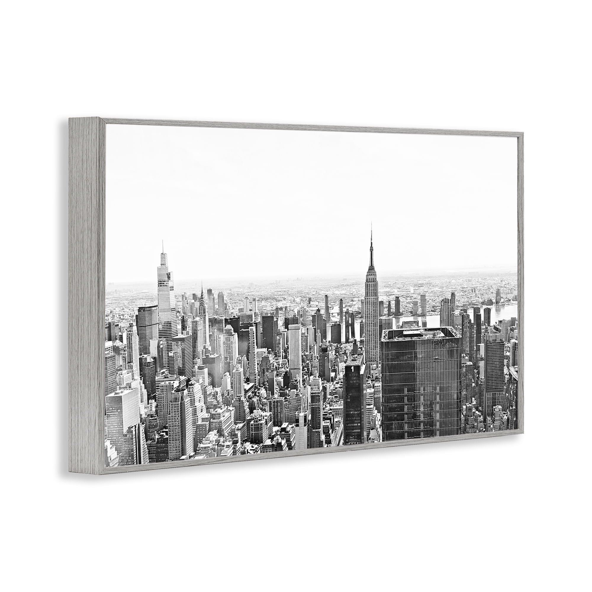 Stupell Industries New York City Scape View Gray Framed Giclee Art, design by Kali Wilson