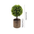 thumbnail image 3 of RuiJiao Artificial Green Grass Ball Potted, Fake Shrubs Ball Plant Decoration, Faux Small Boxwood Topiary, Home Office Desk Table Room, 3 of 6